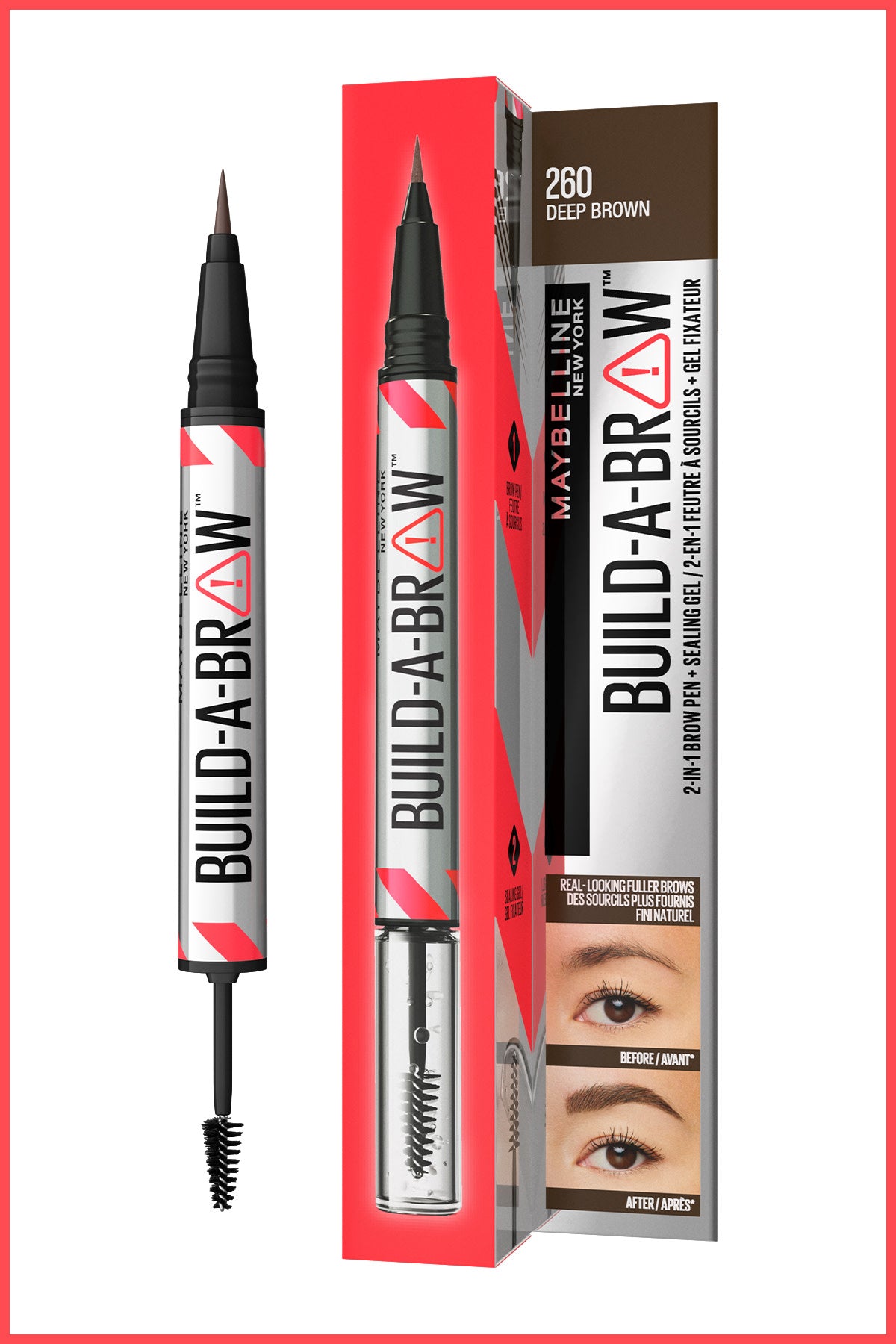 Maybelline New York Build a Brow 2in1 Kaş Kalemi ve Jeli Deep Brown