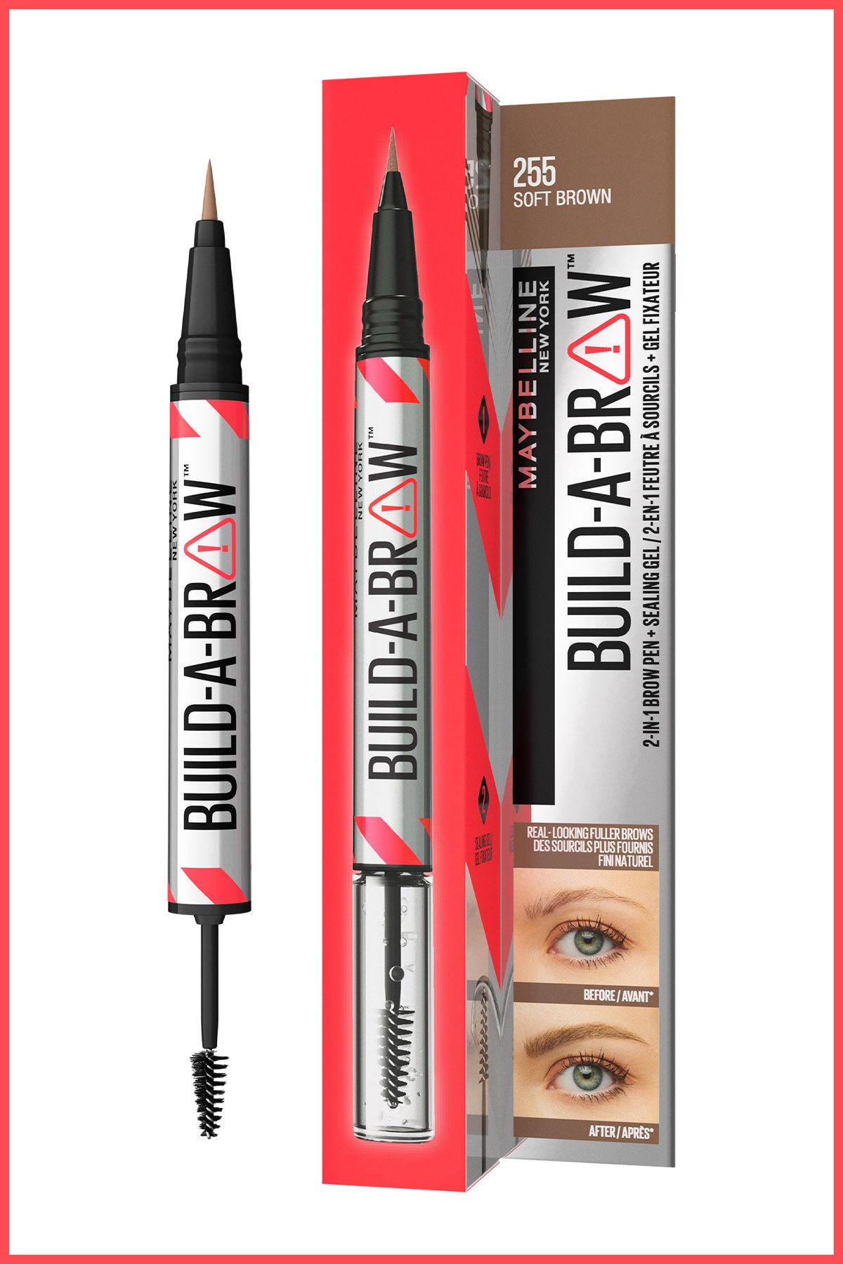 Maybelline New York Build a Brow 2in1 Kaş Kalemi ve Jeli Soft Brown