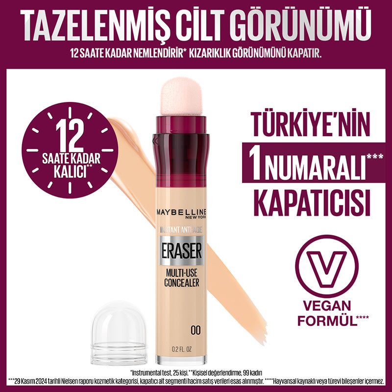 Maybelline New York Instant Anti Age Eraser Kapatıcı - 00 Ivory