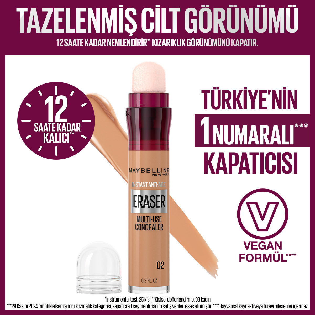 Maybelline New York Instant Anti Age Eraser Kapatıcı - 02 Nude