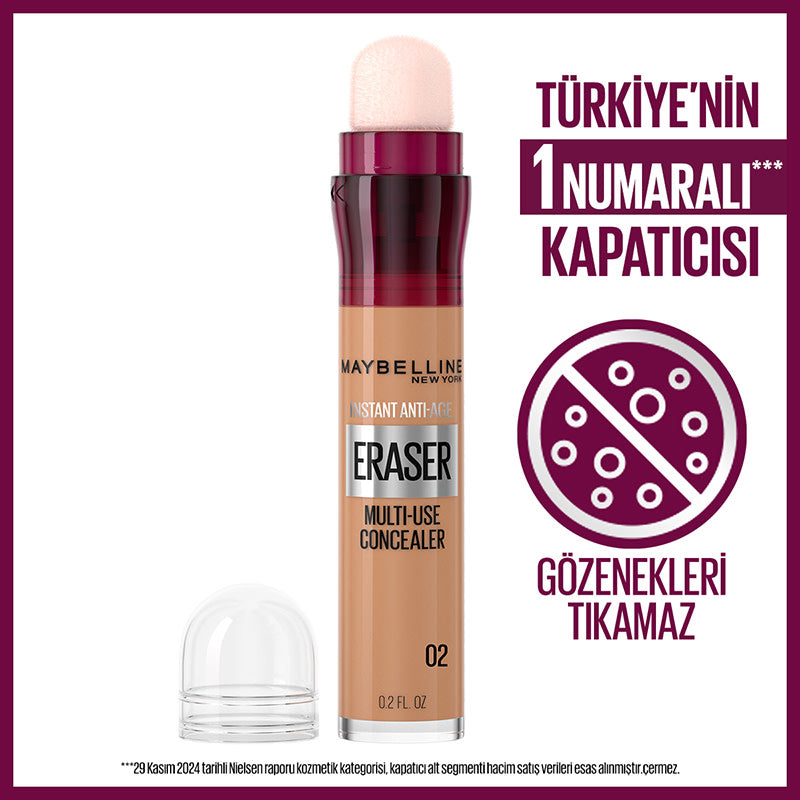 Maybelline New York Instant Anti Age Eraser Kapatıcı - 02 Nude