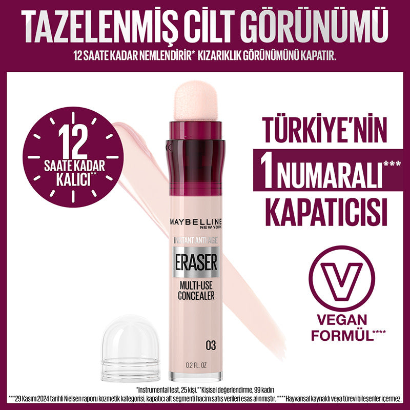 Maybelline New York Instant Anti Age Eraser Kapatıcı - 03 Fair