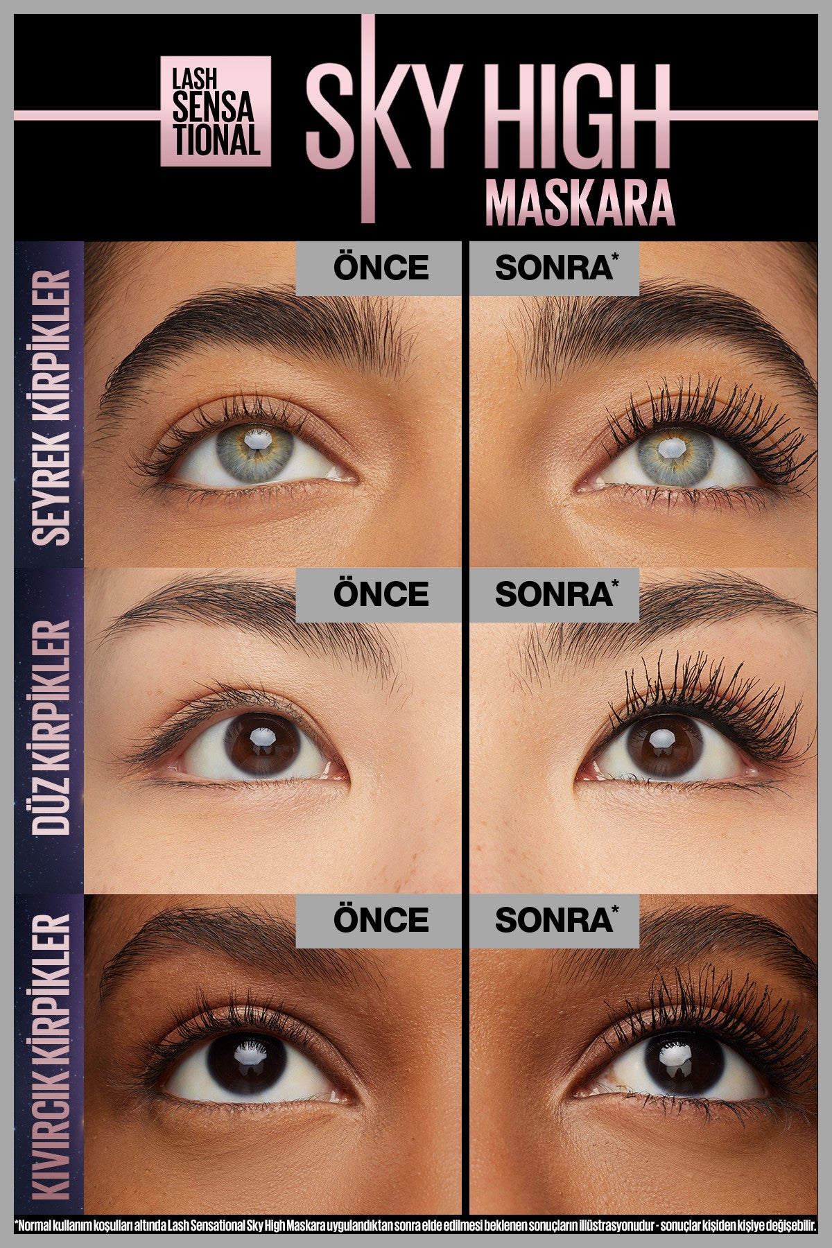 Maybelline New York Lash Sensational Sky High Suya Dayanıklı Waterproof Maskara
