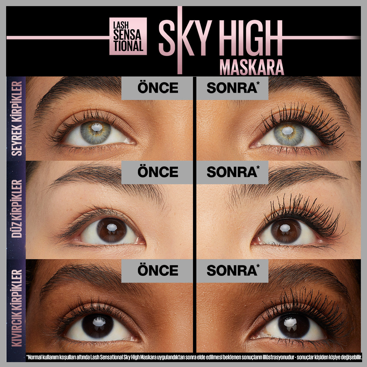 Maybelline New York Lash Sensational Sky High Suya Dayanıklı Waterproof Maskara