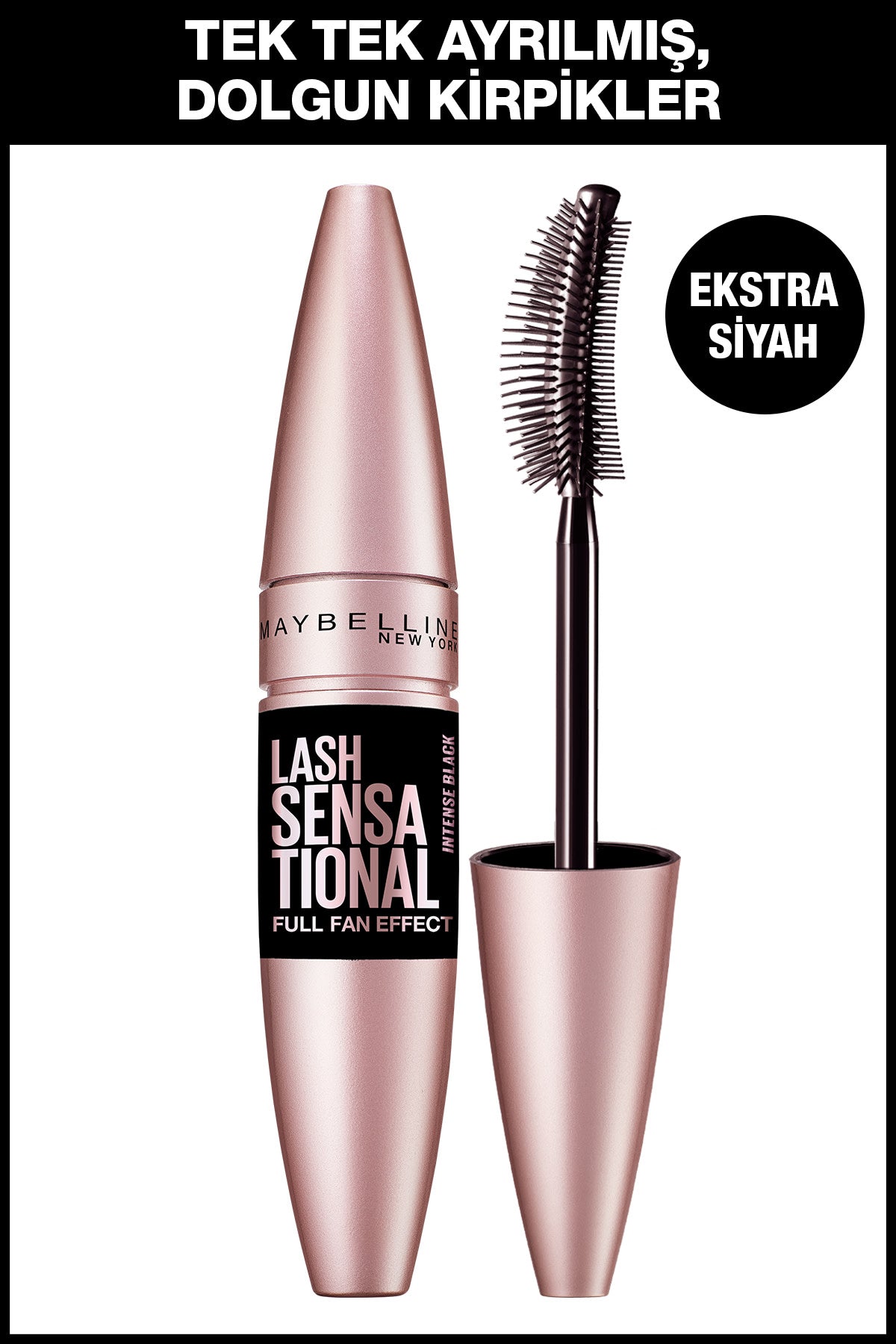 Maybelline New York Lash Sensational Yelpaze Etkili Intense Black Mask