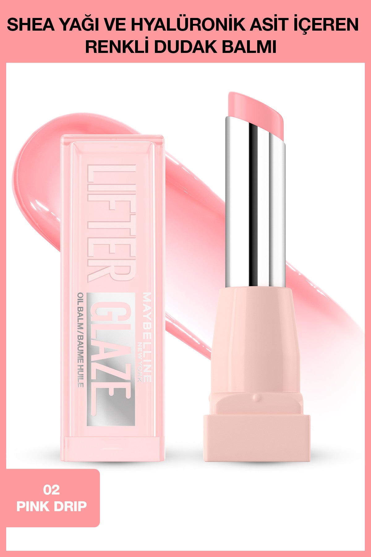 Maybelline New York Lifter Glaze Renkli Dudak Balmı - 02 Pink Drip