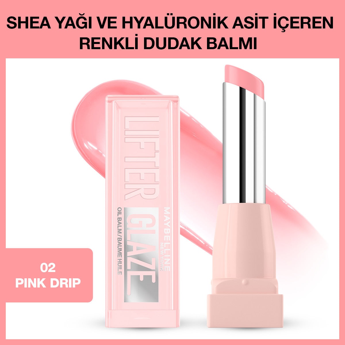 Maybelline New York Lifter Glaze Renkli Dudak Balmı - 02 Pink Drip
