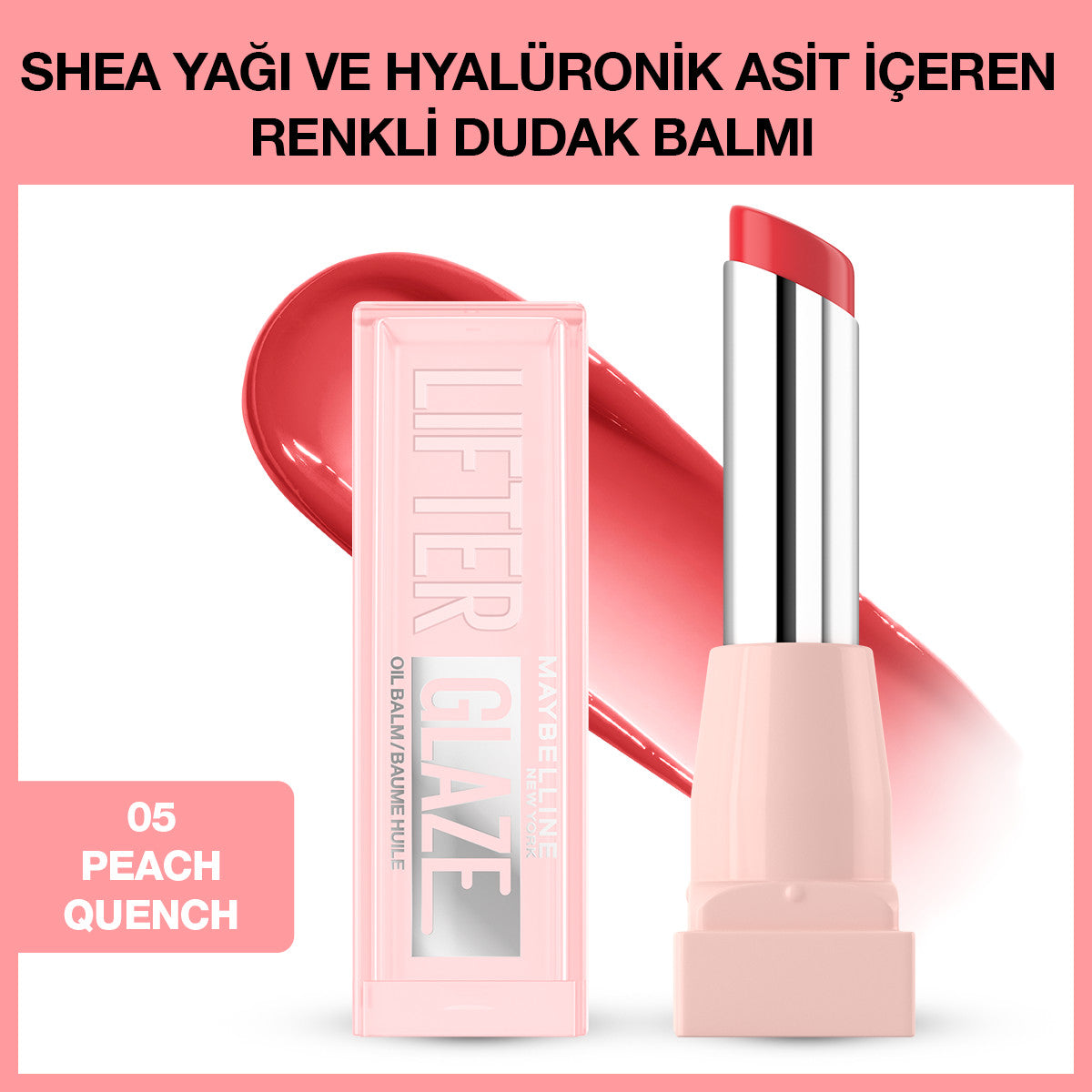 Maybelline New York Lifter Glaze Renkli Dudak Balmı - 05 Peach Quench