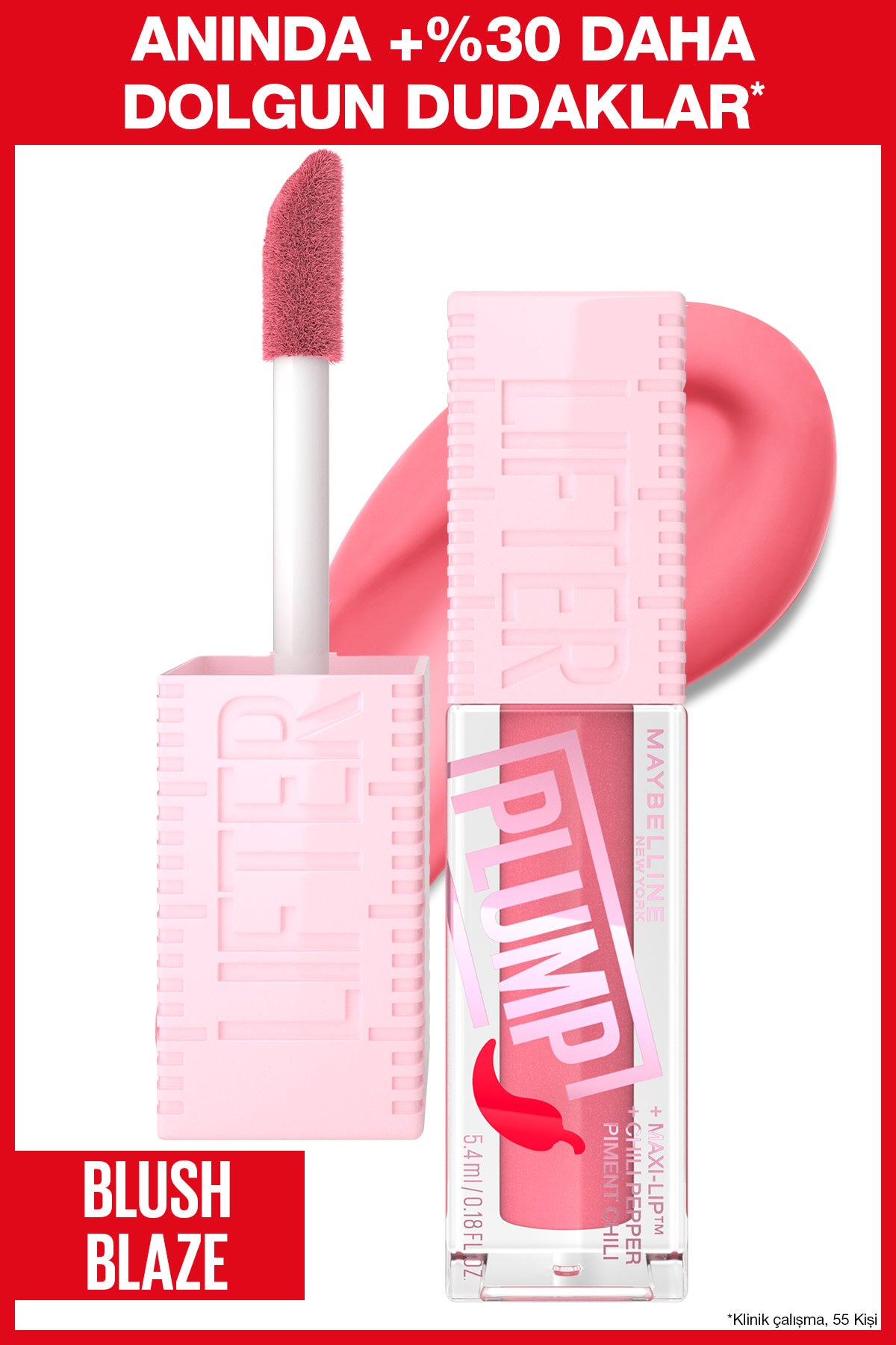 Maybelline New York Lifter Plump Dudak Parlatıcısı- 001 Blush Blaze