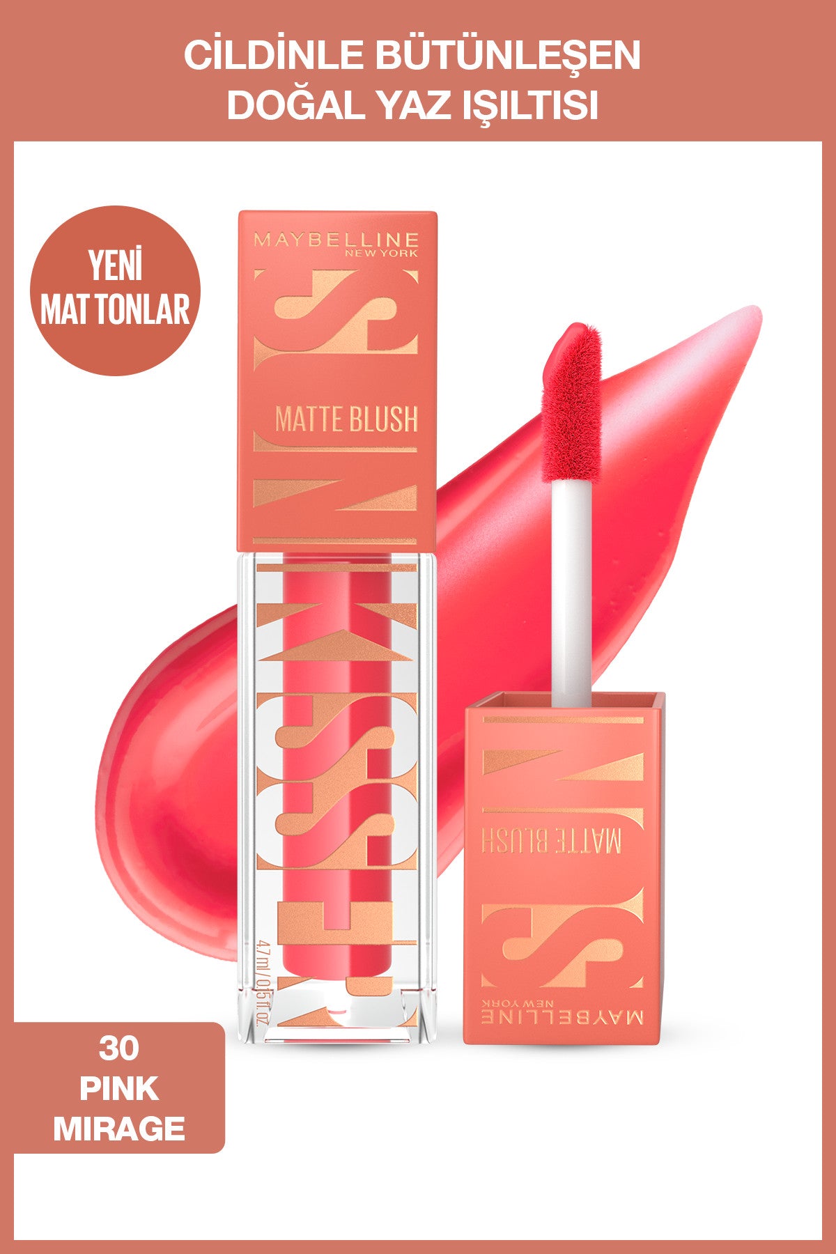 Maybelline New York Sunkisser Hazy Matte Likit Allık  - 30 Pink Mirage