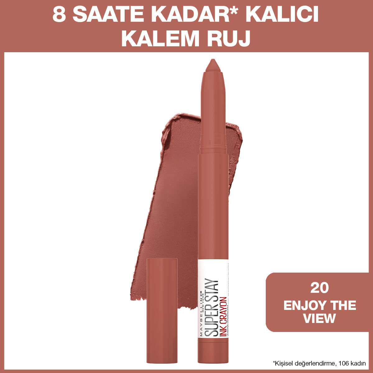 Maybelline New York Super Stay Ink Crayon Kalem Mat Ruj - 20 Enjoy the View