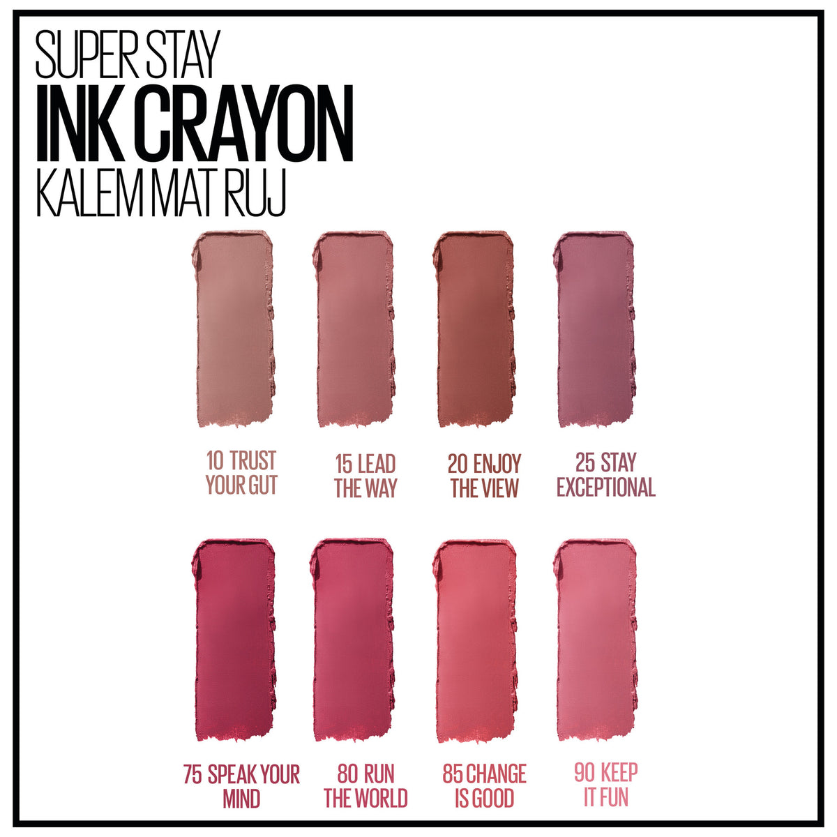 Maybelline New York Super Stay Ink Crayon Kalem Mat Ruj - 20 Enjoy the View