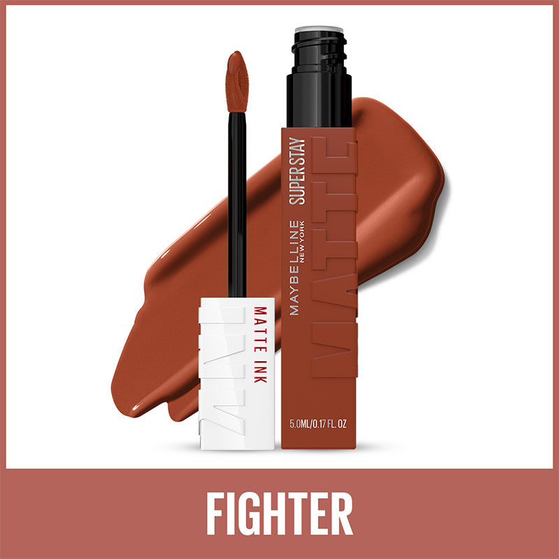 Maybelline New York Super Stay Matte Ink Likit Mat Ruj - 75 Fighter - Kahverengi