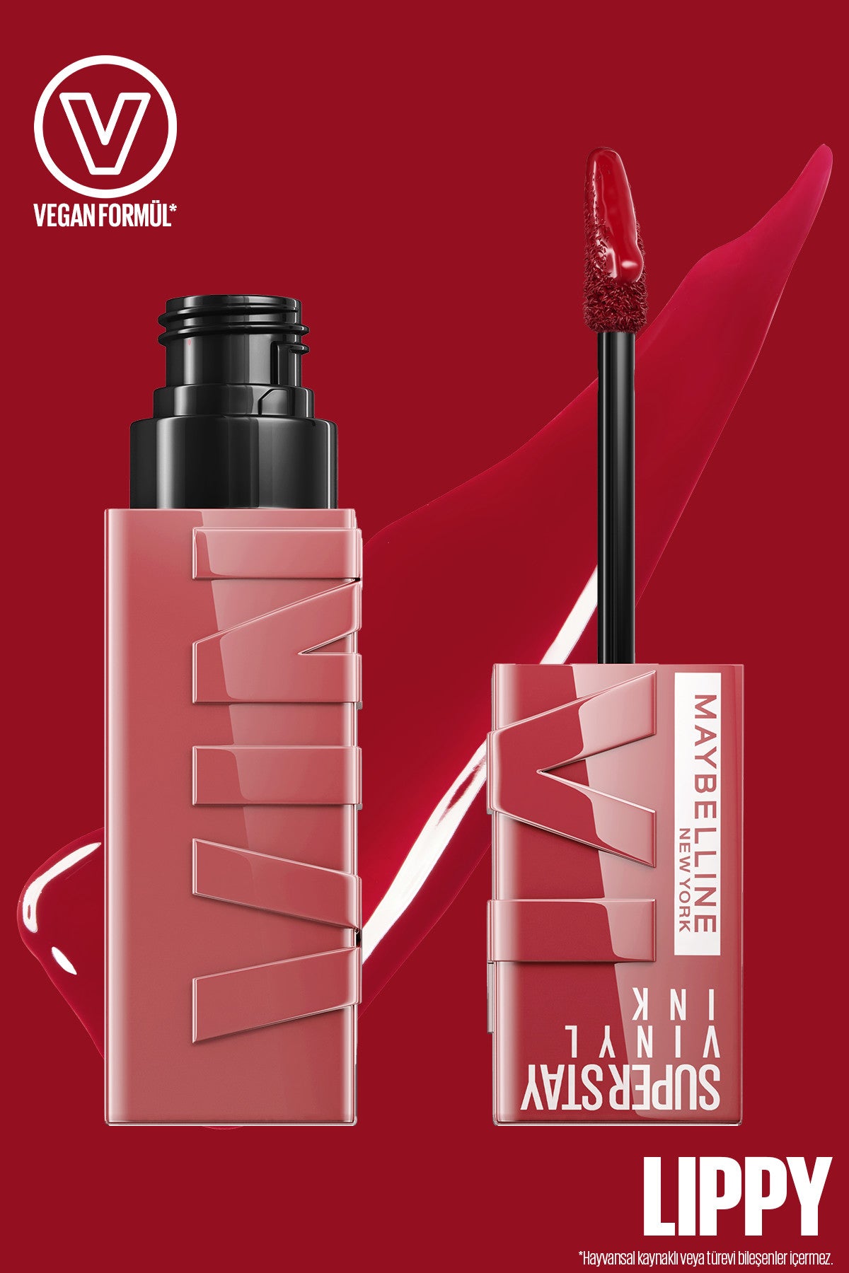 Maybelline New York Super Stay Vinyl Ink Uzun Süre Kalıcı Likit Parlak Ruj 10 Lippy