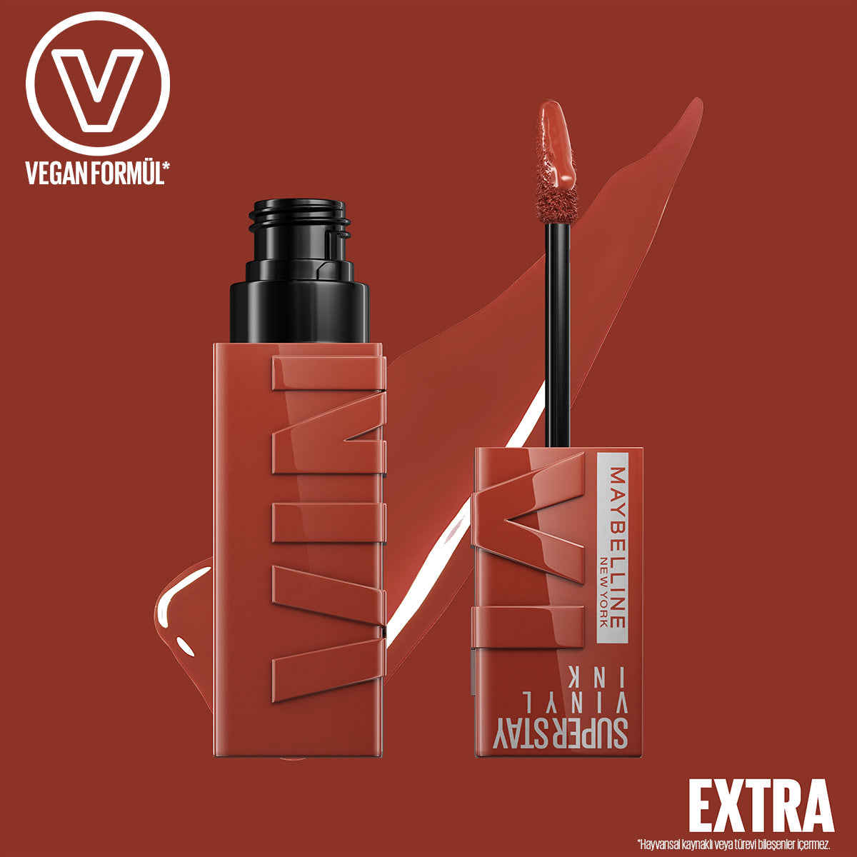 Maybelline New York Super Stay Vinyl Ink Uzun Süre Kalıcı Likit Parlak Ruj 130 Extra