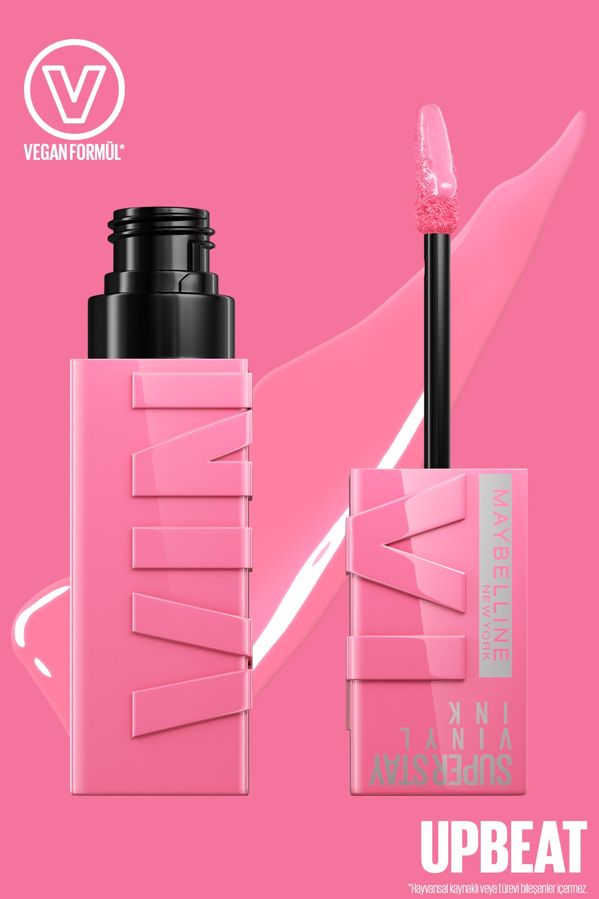 Maybelline New York Super Stay Vinyl Ink Uzun Süre Kalıcı Likit Parlak Ruj 155 Upbeat