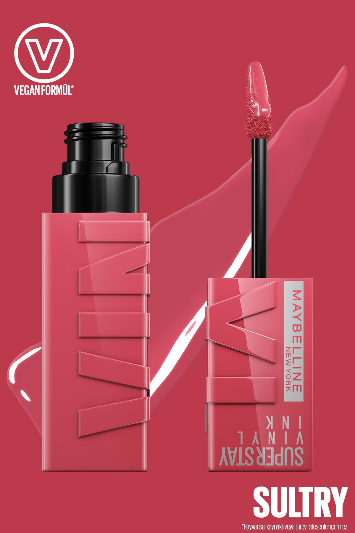 Maybelline New York Super Stay Vinyl Ink Uzun Süre Kalıcı Likit Parlak Ruj 160 Sultry