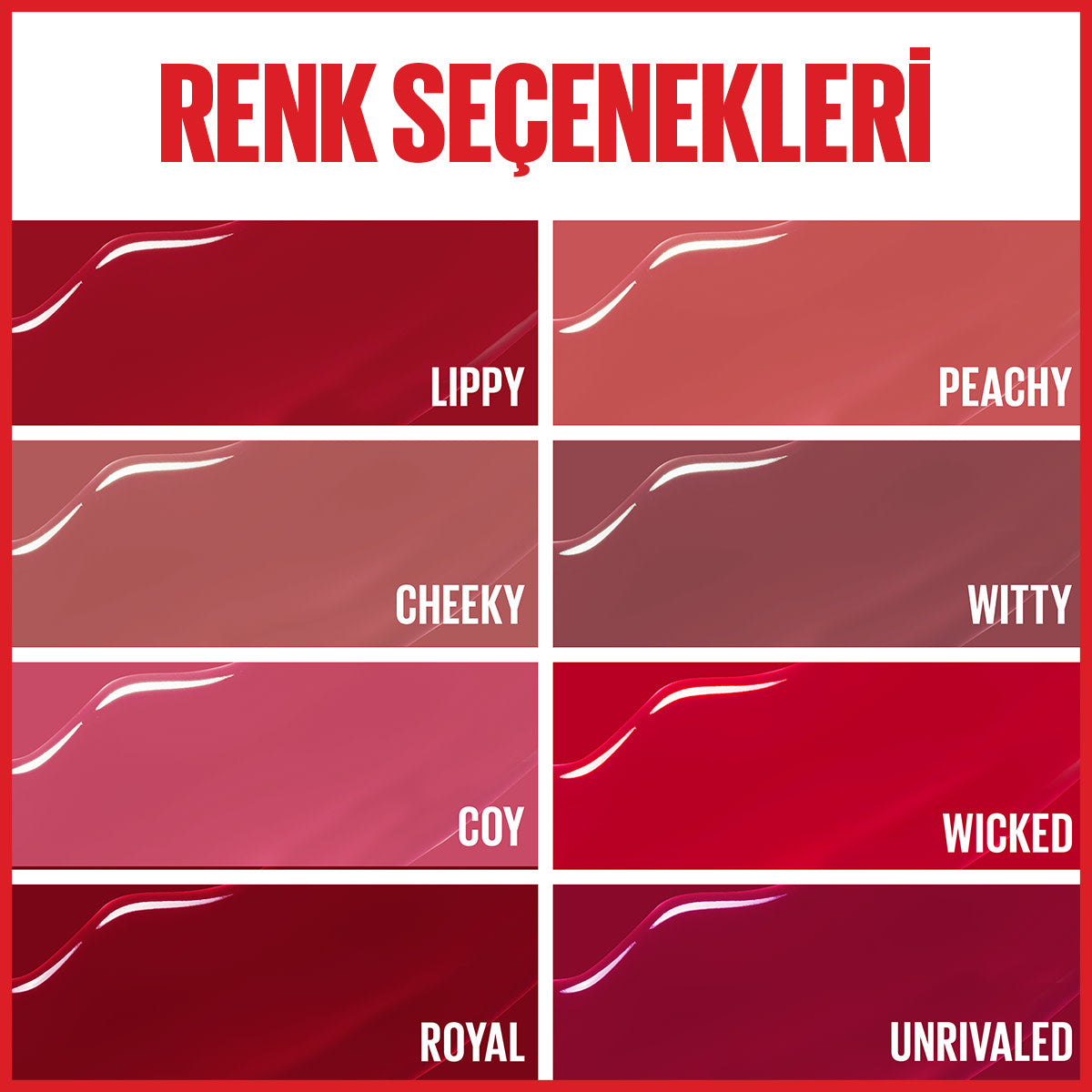 Maybelline New York Super Stay Vinyl Ink Uzun Süre Kalıcı Likit Parlak Ruj 50 Wicked