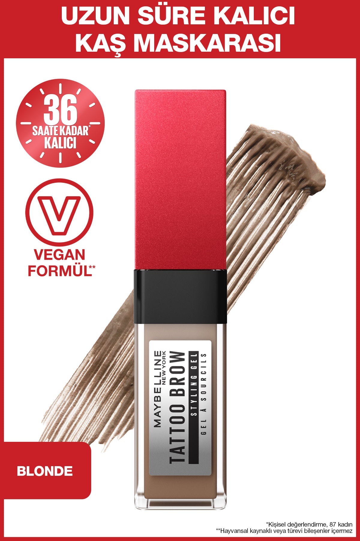 Maybelline New York Tattoo Brow 36H STYLING GEL- 250 Blonde