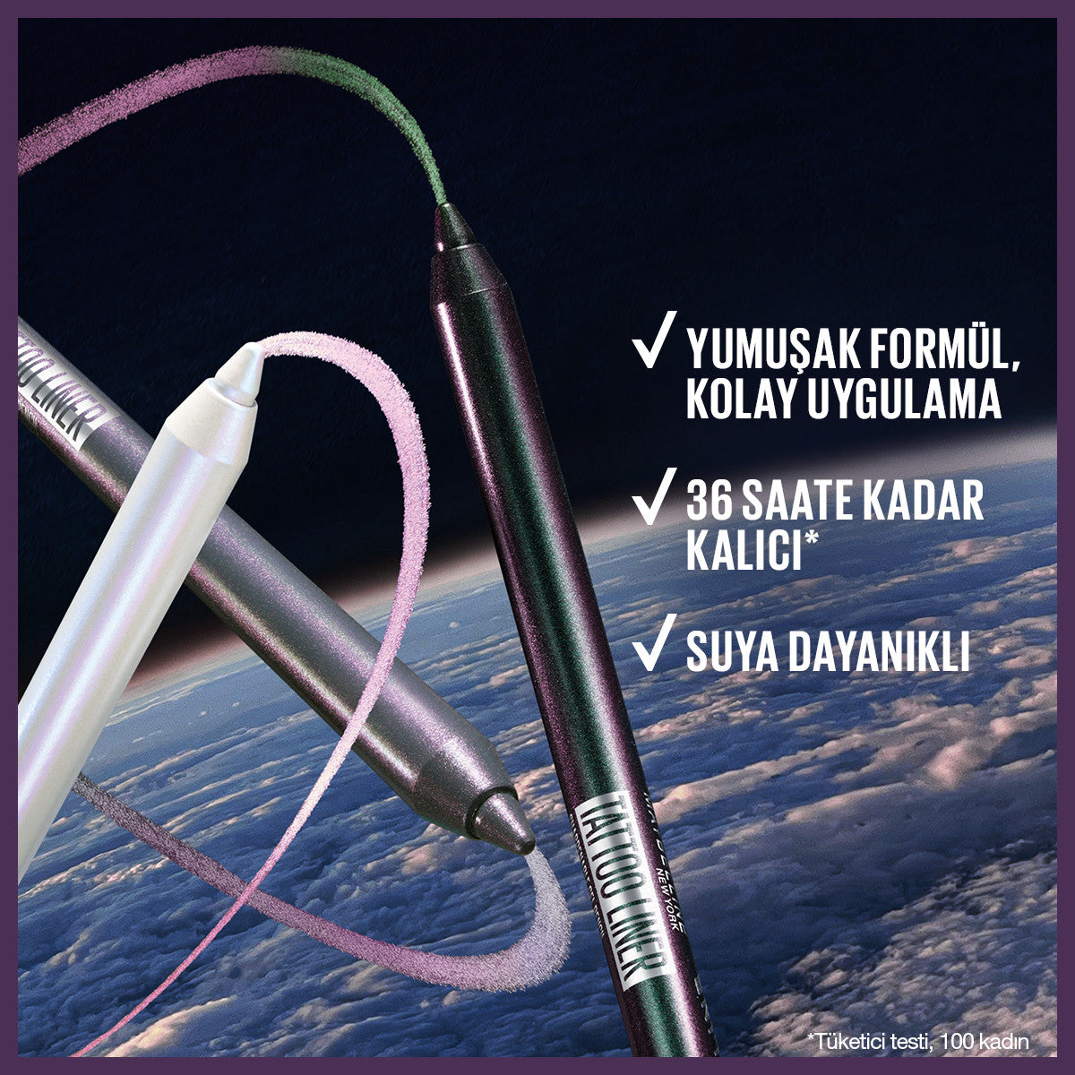 Maybelline New York Tattoo Liner Jel Göz Kalemi - 823 Aurora Flip
