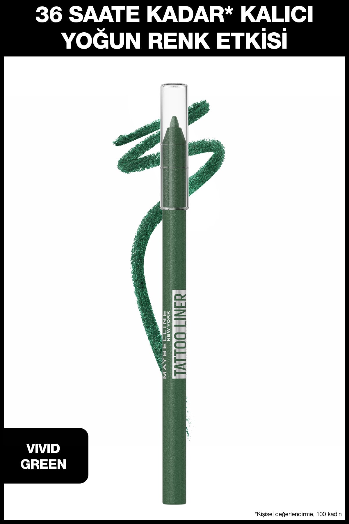 Maybelline New York Tattoo Liner Jel Göz Kalemi - Vivid Green