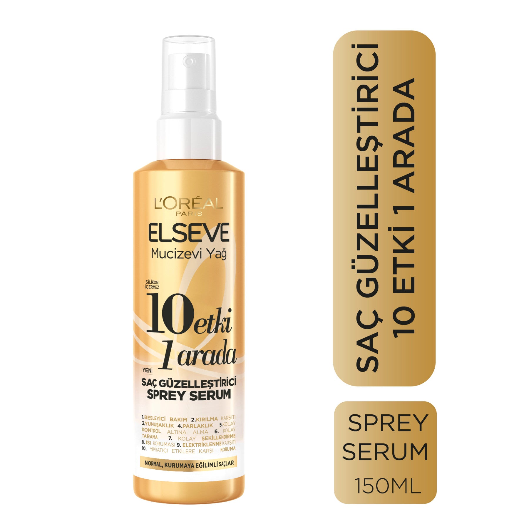 Mucizevi Yağ 10 Etki 1 Arada Saç Güzelleştirici Sprey Serum 150ml