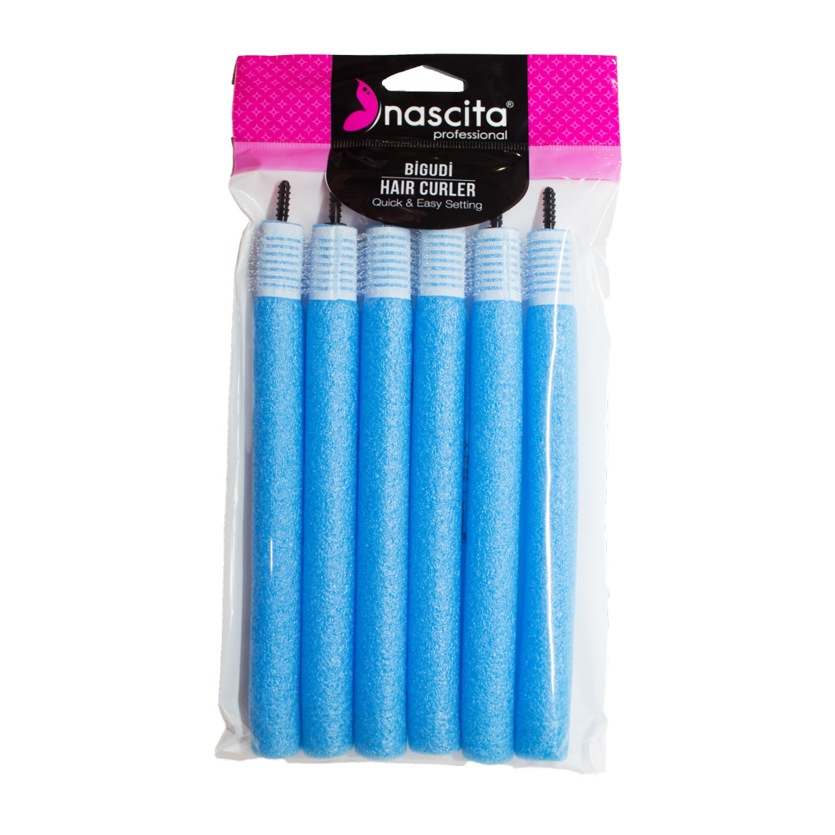 Nascita 1,6 x 20 mm Klipsli Esnek Bigudi Seti 6'lı NASBIGUDI048