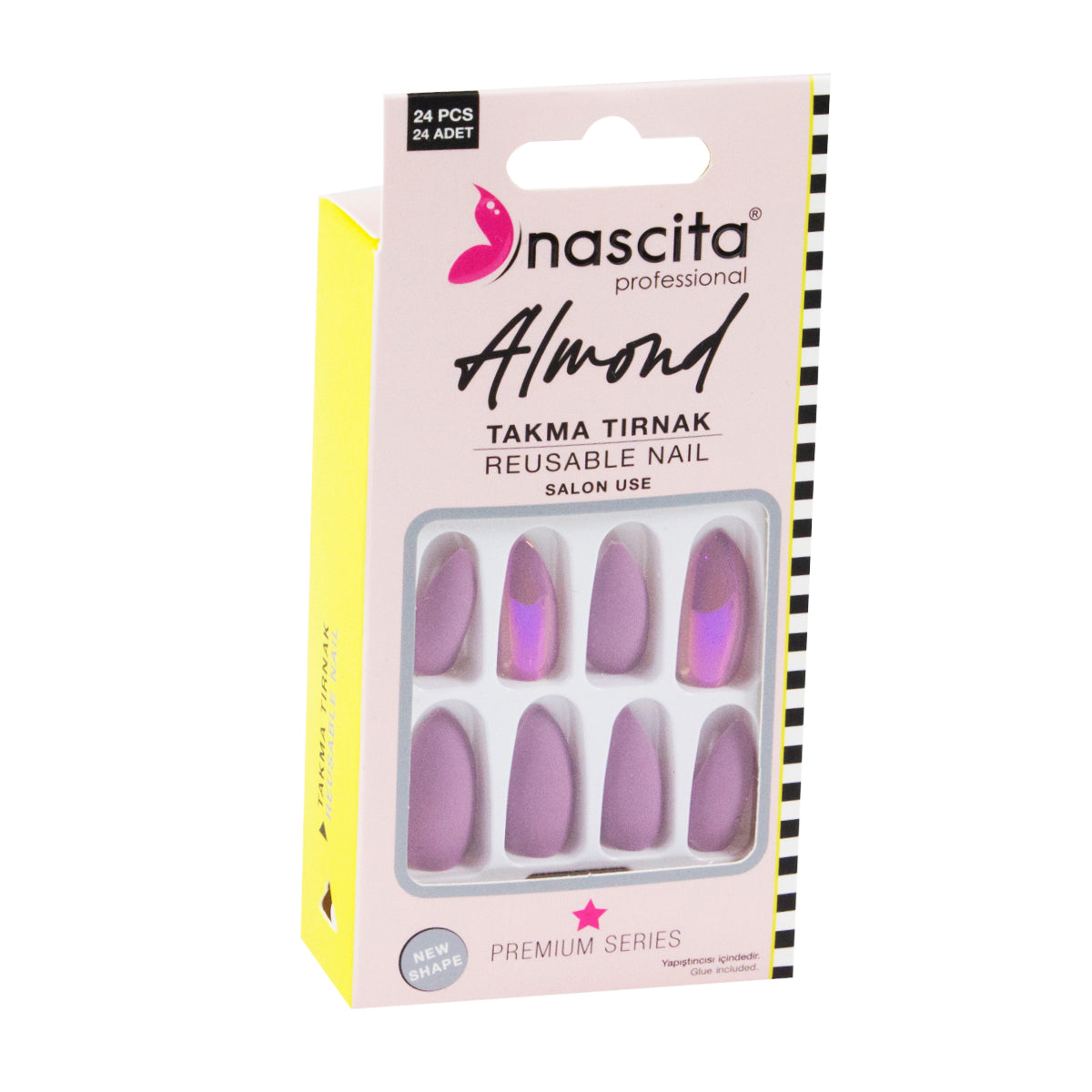 NASCİTA Nascita Almond Takma Tırnak Renkli 24’lü Set NASNAIL00152