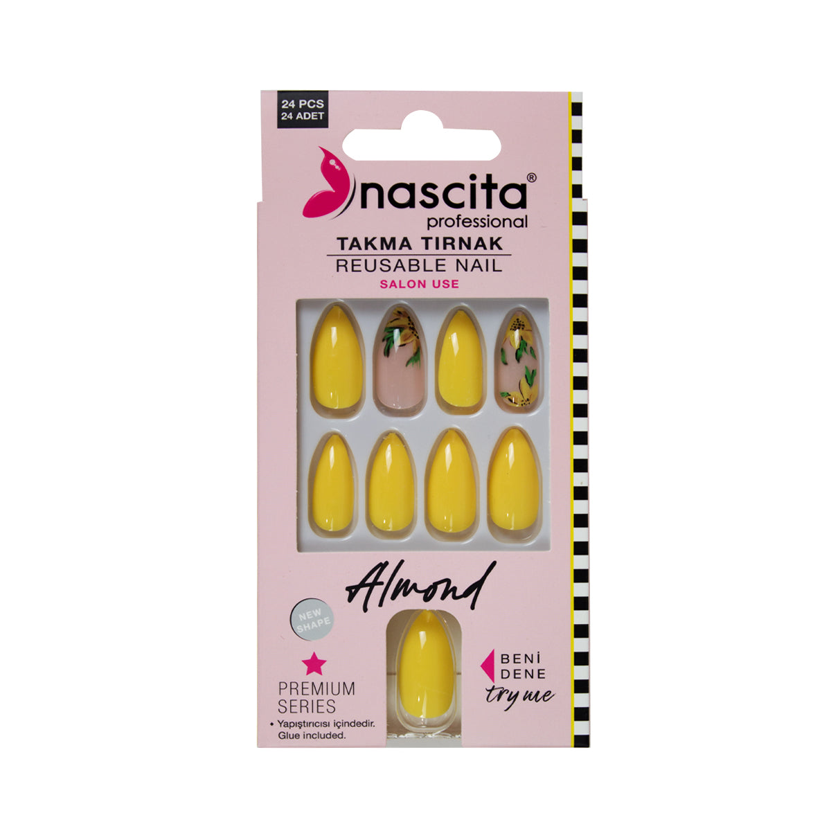 NASCİTA Nascita Almond Takma Tırnak Renkli 24’lü Set NASNAIL00153