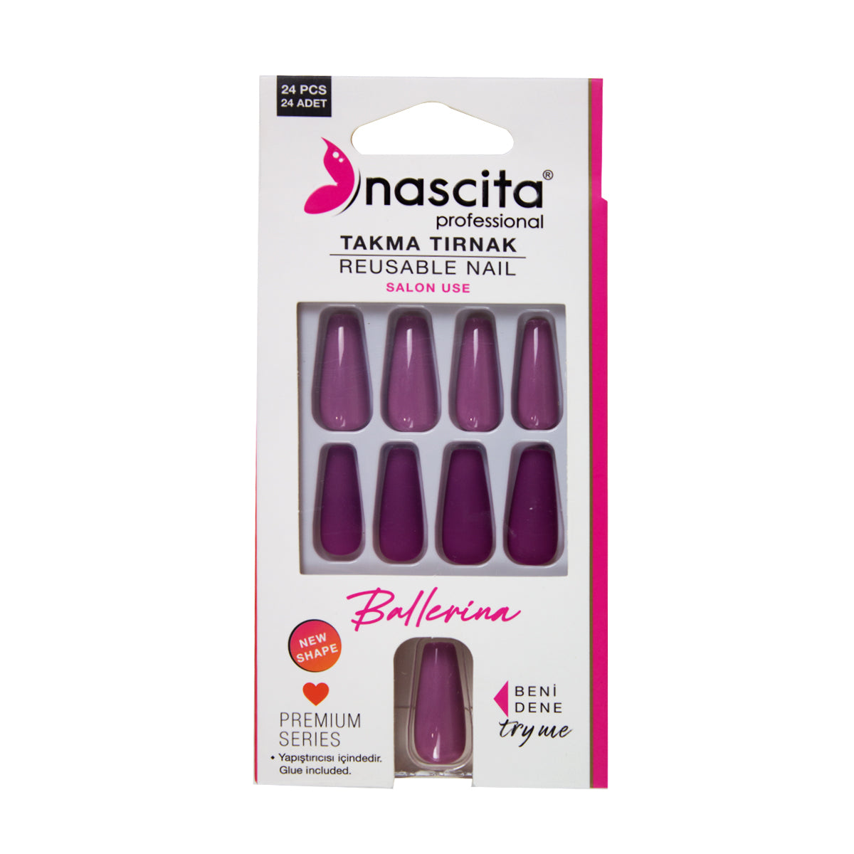 Nascita Ballerina Takma Tırnak Renkli 24’lü Set NASNAIL00157