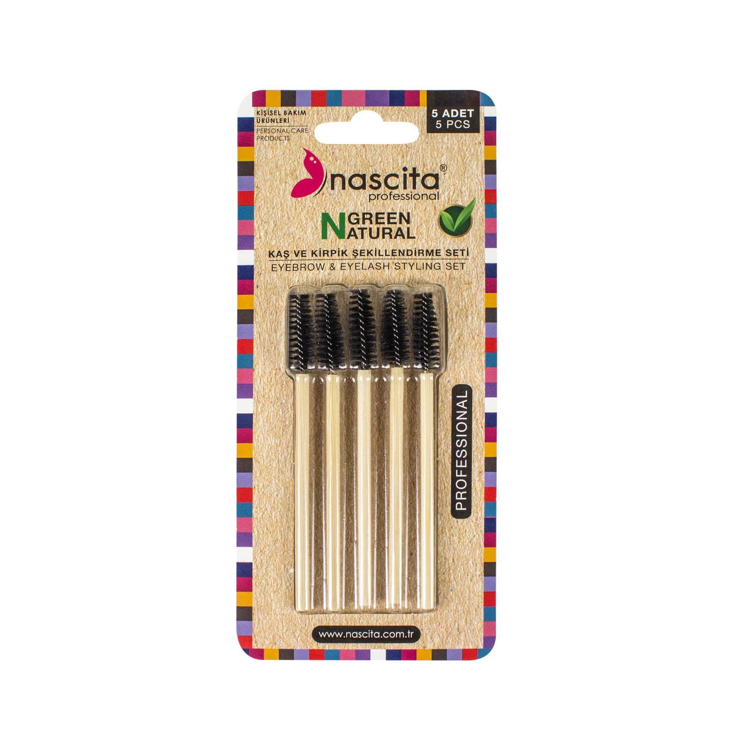 Nascita Bambu Green Natural Maskara Fırça Seti 5'li NASEYEFR0008