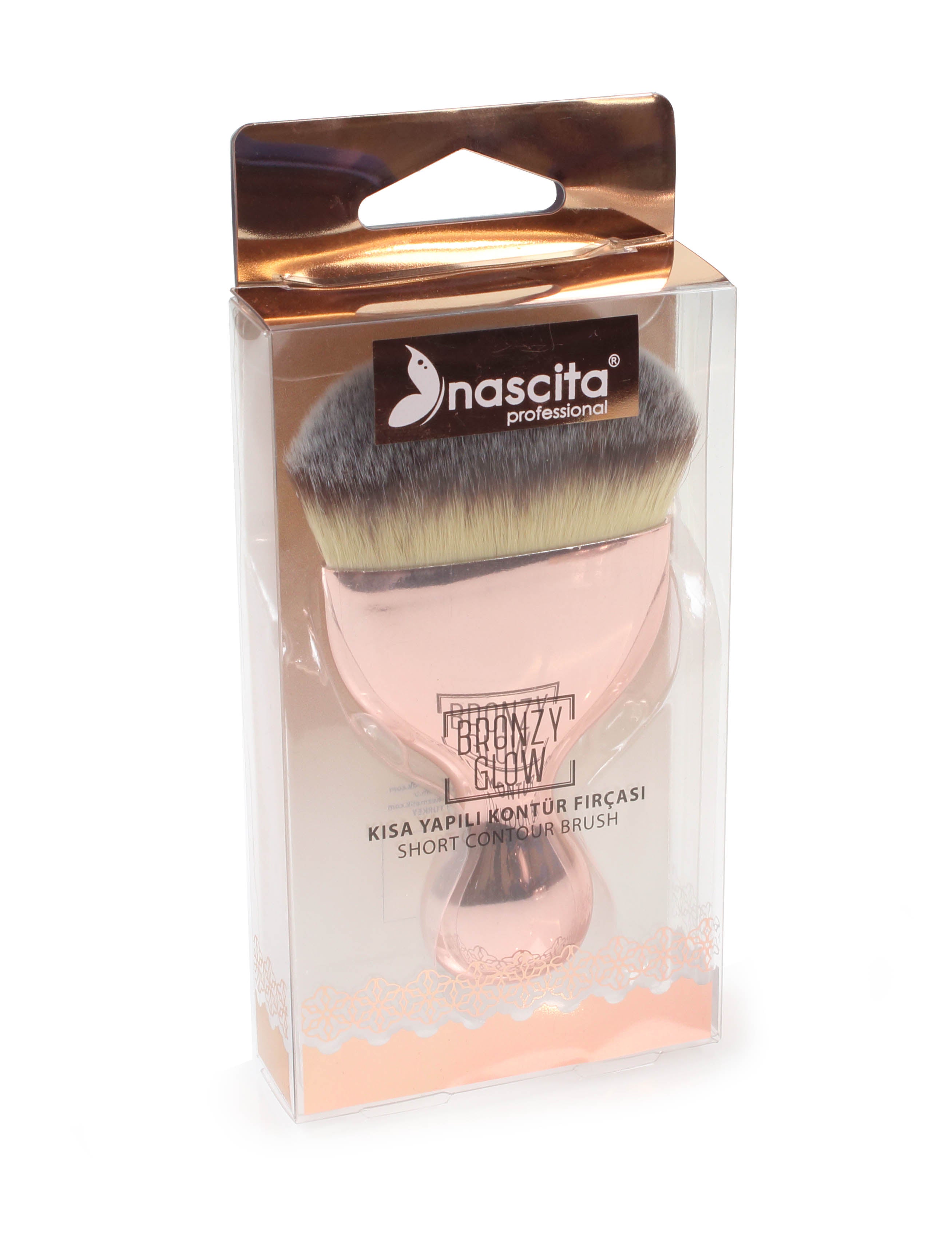 Nascita Bronzy Glow Kısa Yapılı Düz Kontür Makyaj Fırçası NASBRUSH0248