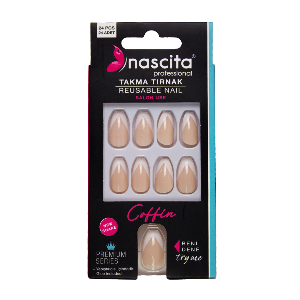 Nascita Coffin Takma Tırnak Renkli 24’lü Set NASNAIL00144