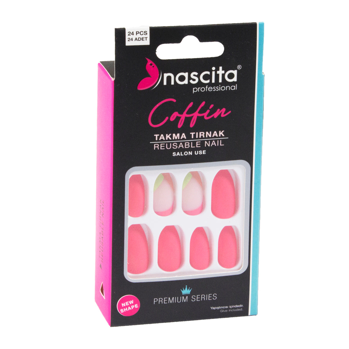 NASCİTA Nascita Coffin Takma Tırnak Renkli 24’lü Set NASNAIL00148