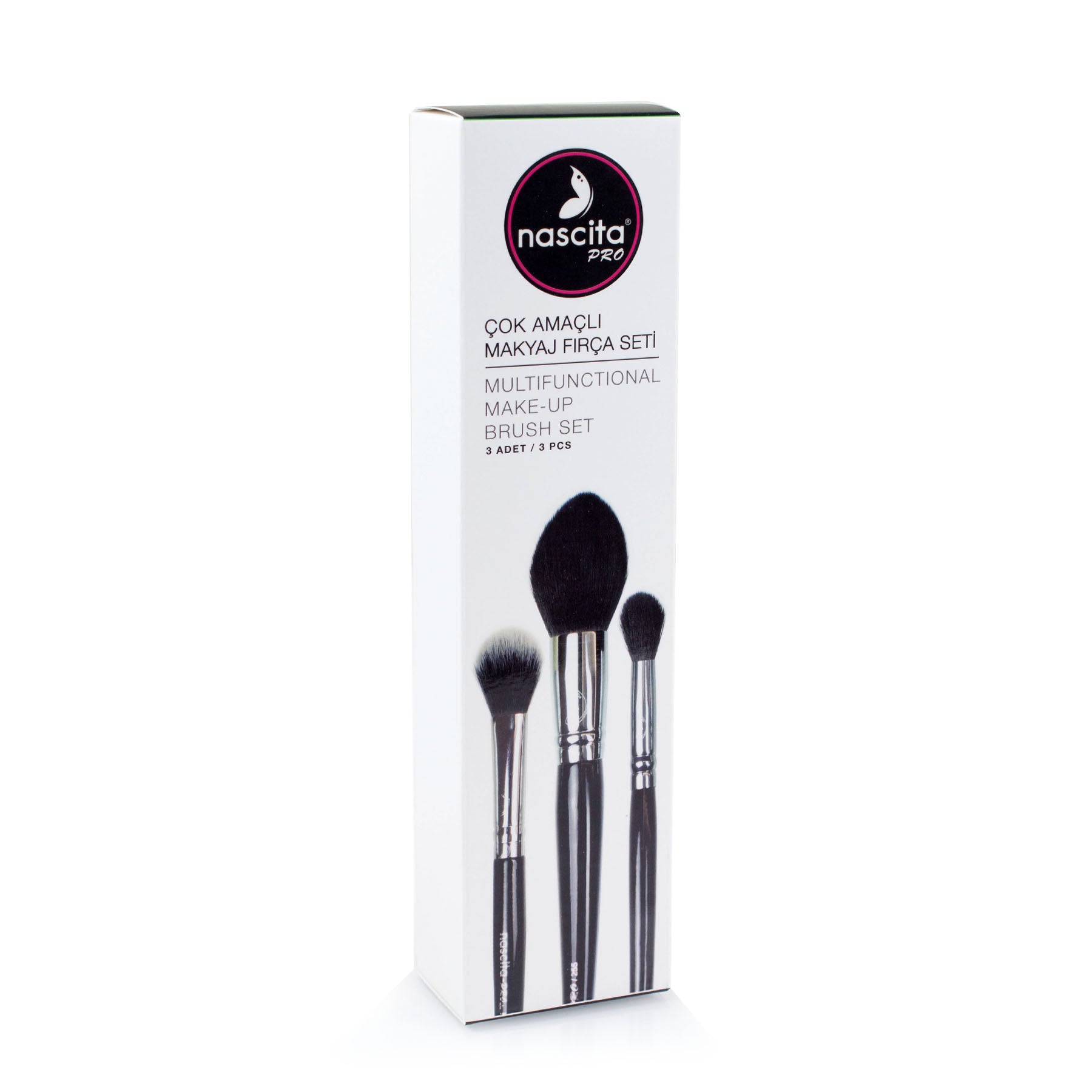 Nascita Pro Çok Amaçlı Makyaj Fırça Seti 3'lü NASBRUSHSET55