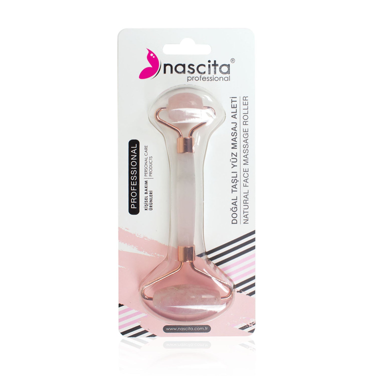 Nascita Doğal Taşlı Yüz Masaj Aleti Bronz NASFACEROLLER03