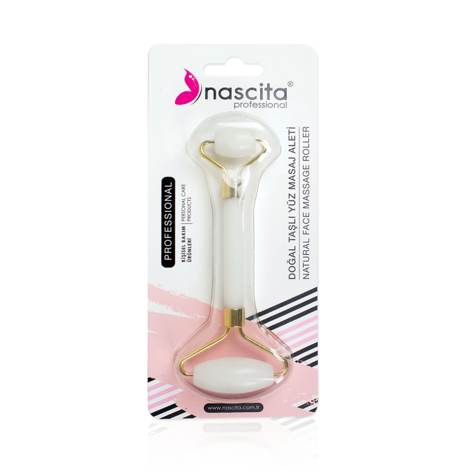 Nascita Çift Taraflı Doğal Taş Yüz Masaj Aleti NASFACEROLLER02