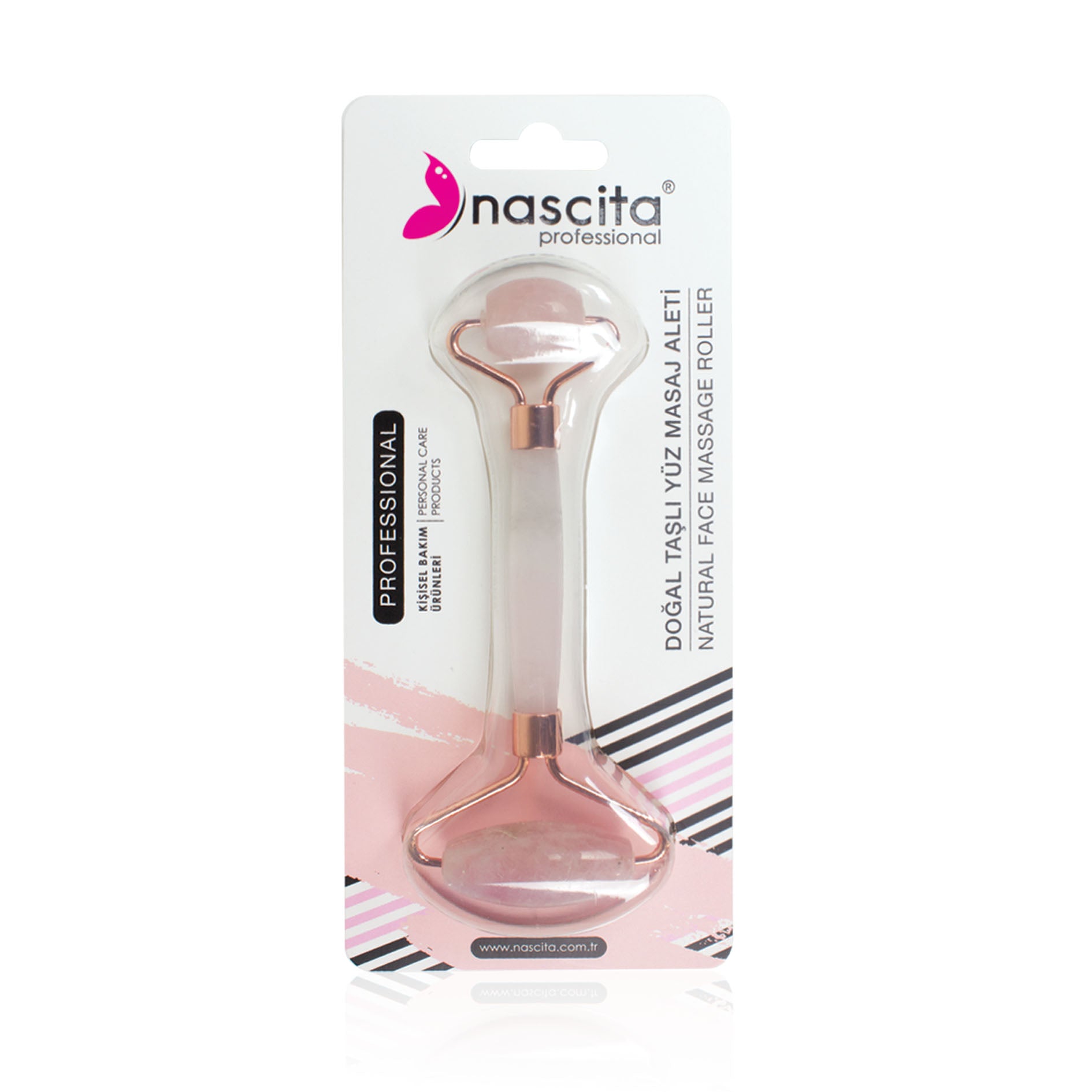 Nascita Çift Taraflı Doğal Taş Yüz Masaj Aleti NASFACEROLLER02