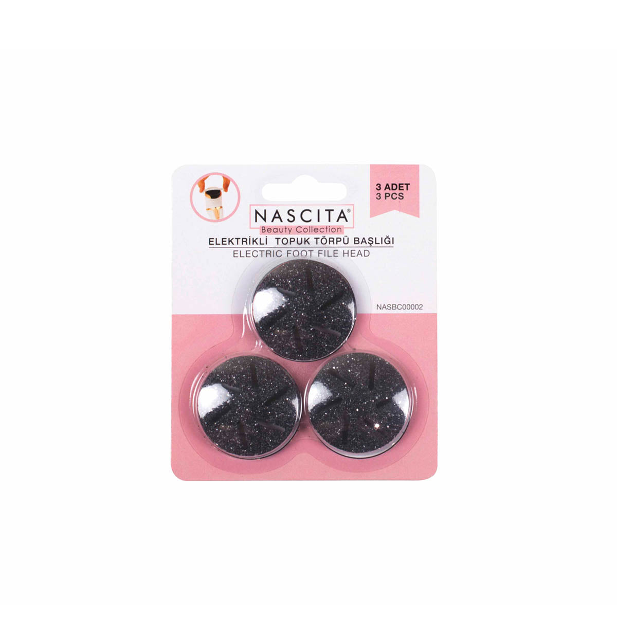 Nascita Elektrikli Topuk Törpüsü Yedek Başlıkları 3'lü NASBC00002