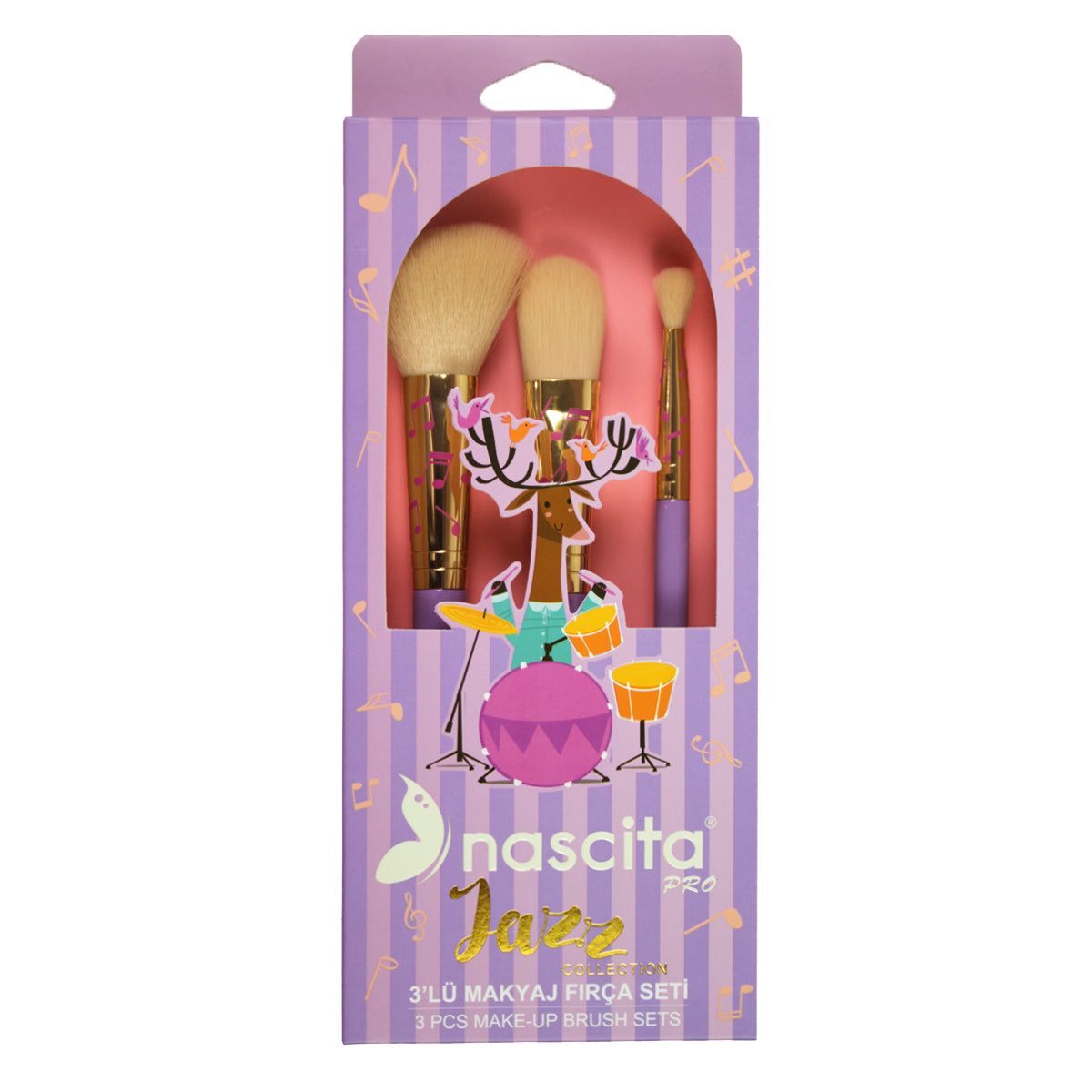 Nascita Jazz Makyaj Fırça Seti 3'lü NASBRUSHSET146