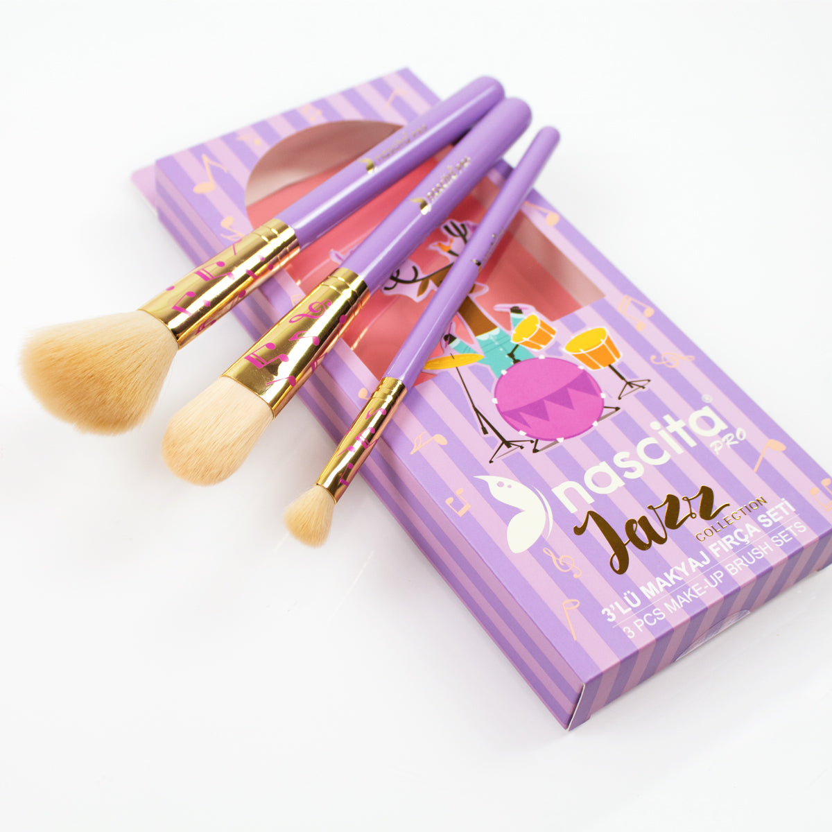 Nascita Jazz Makyaj Fırça Seti 3'lü NASBRUSHSET146