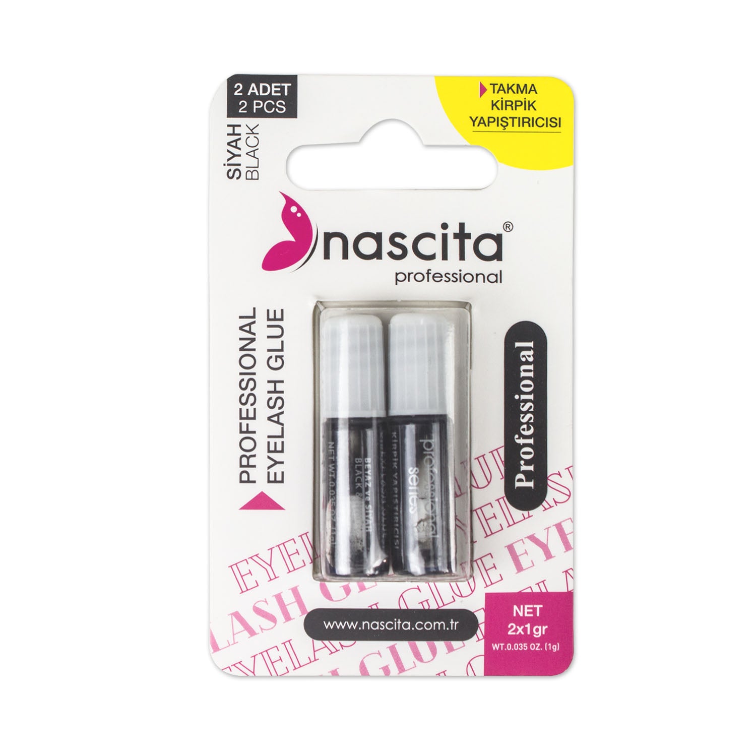 Nascita Kirpik Yapıştırıcısı Siyah 2’li Set NASEYEGLUE01