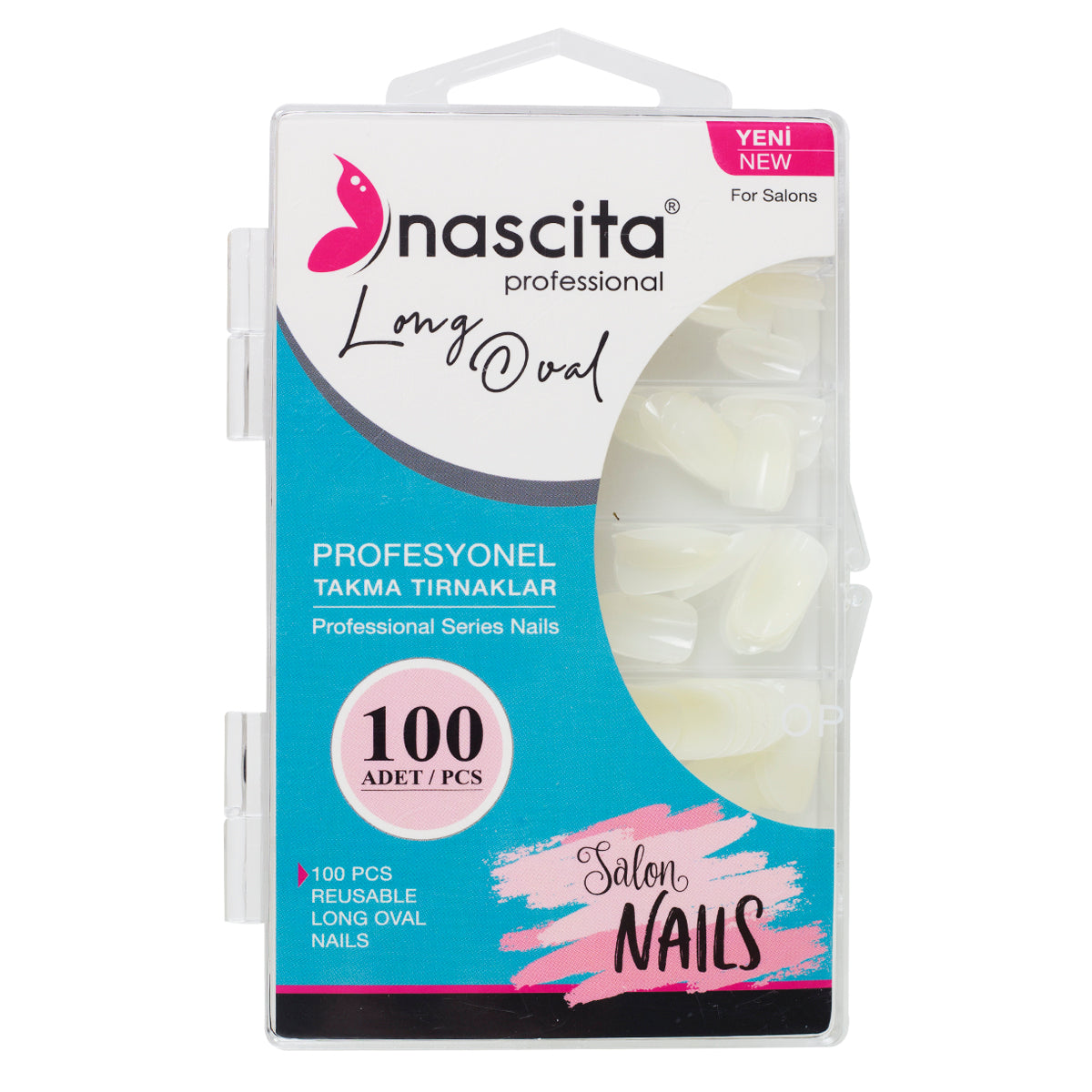 Nascita Long Oval Kutulu Takma Tırnak 100’lü Set NASNAIL00165