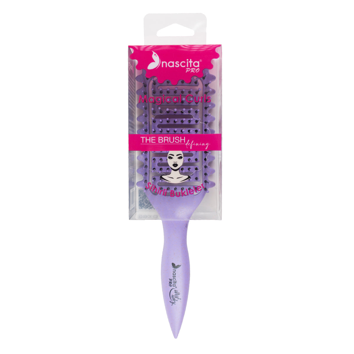 Nascita Magical Curl Bukle Belirginleştirici Saç Fırçası Mor NASFPRO00058PR