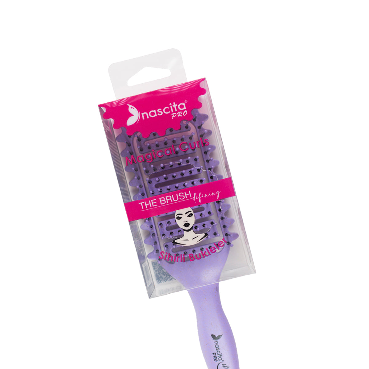 Nascita Magical Curl Bukle Belirginleştirici Saç Fırçası Mor NASFPRO00058PR