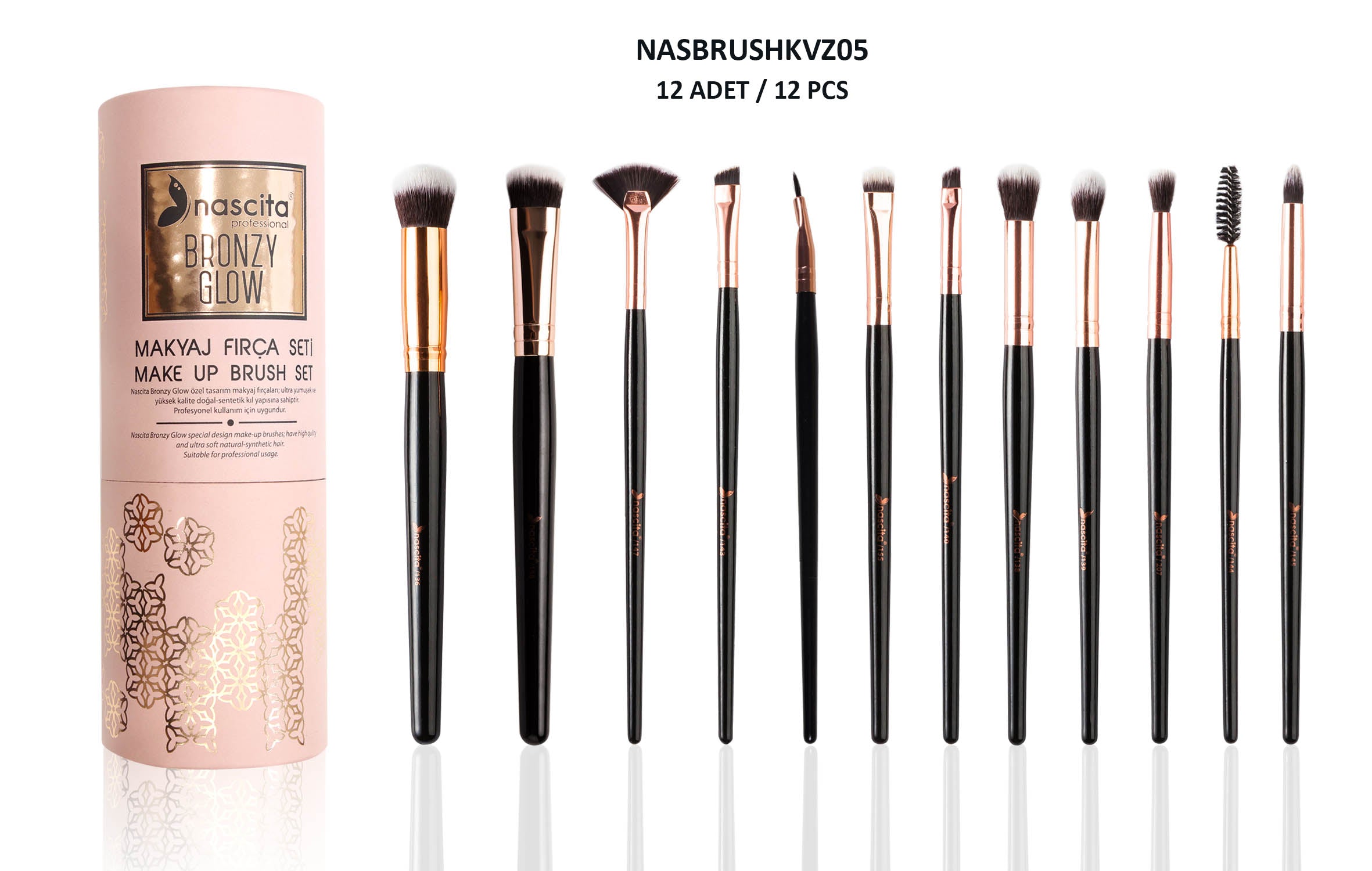 Nascita Profesyonel Make-Up Addicts Makyaj Fırça Seti 11'li NASBRUSHKVZ05