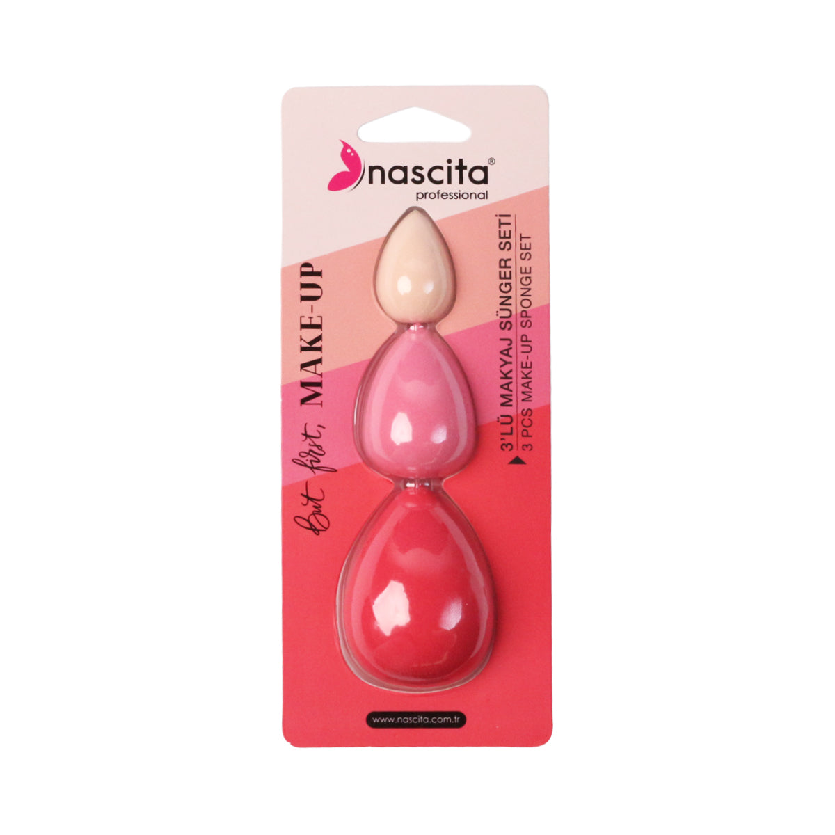 Nascita 3’lü Makyaj Sünger Seti Latex Free NASYUZFS0124