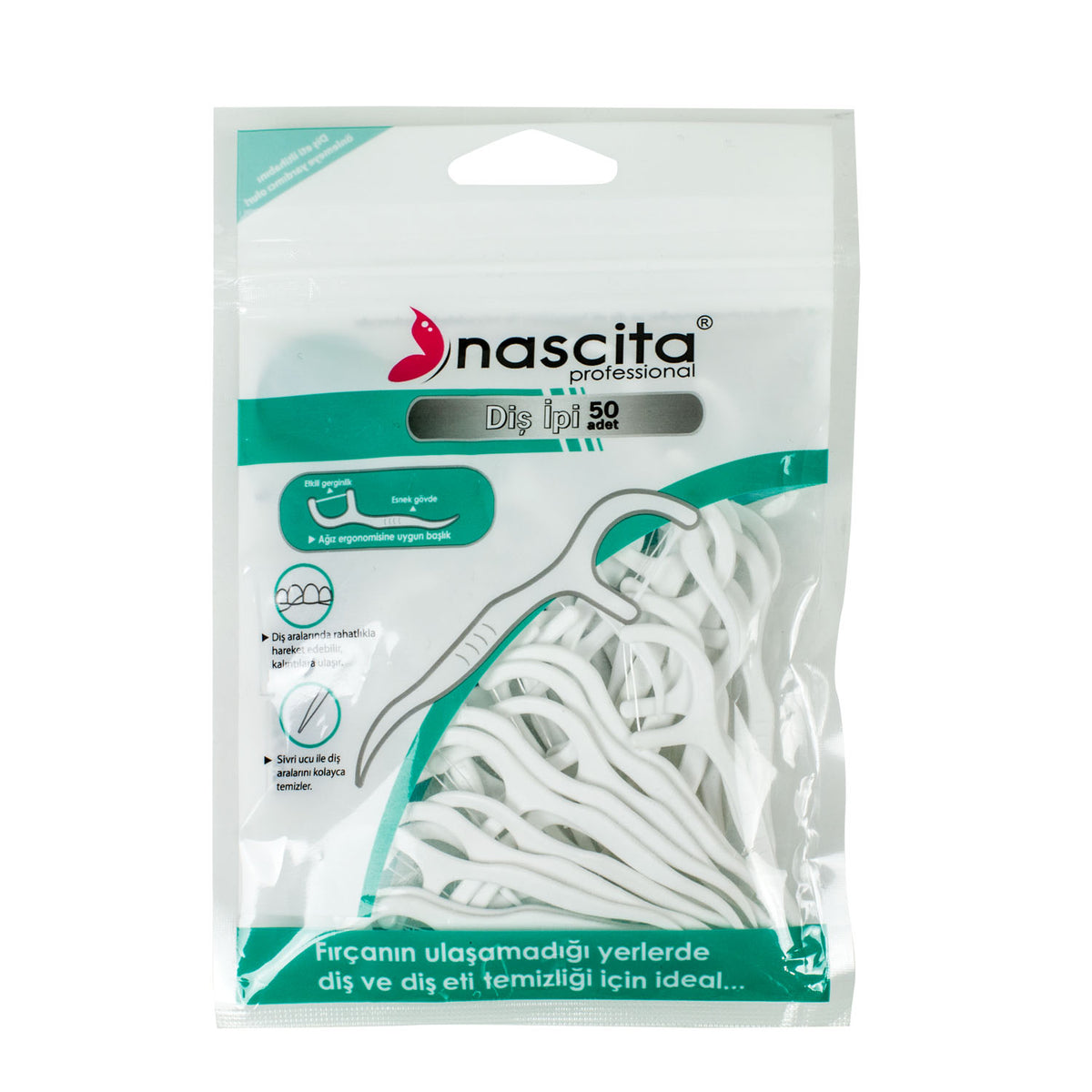 Nascita Nane Aromalı Kürdanlı Diş İpi 50'li Paket NASDISIPP050