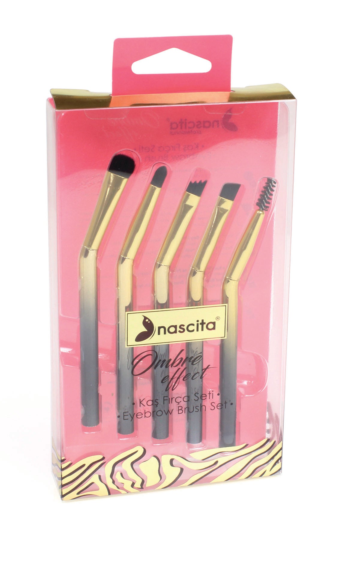 Nascita Ombre Serisi Kaş Makyaj Fırça Seti 5'li NASBRUSHSET24