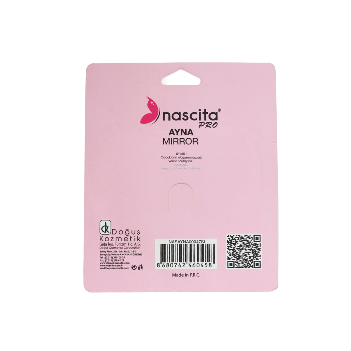 Nascita Parlak Kalpli Çanta Tipi Makyaj Aynası NASAYNA00047SL